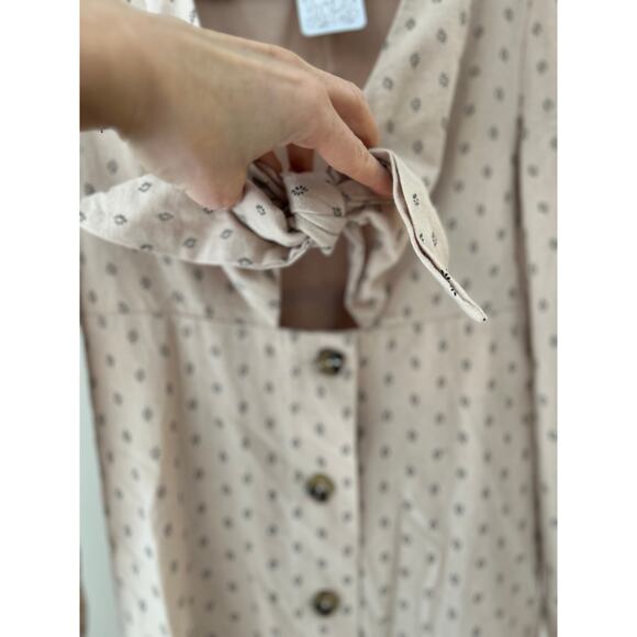 English Factory Anthropologie Dress- SMALL- front knot button down flannel- NWT - Picture 4 of 6